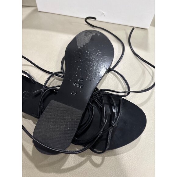 RAYE Spur Sandals in Black 8.5 with Box Womens wrap flats - Picture 8 of 9